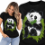 DAMSKA ŚMIESZNA KOSZULKA CANNABIS PANDA